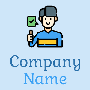 Customer service logo on a Lavender background - Negócios & Consultoria