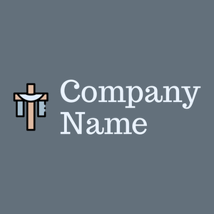 Cross logo on a Blue Bayoux background - Religión