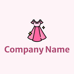 Dress logo on a Lavender Blush background - Abstrato