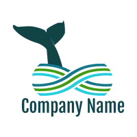 Logo de buceo con cola de ballena - Medio ambiente & Ecología Logotipo