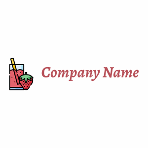 Strawberry juice logo on a White background - Umwelt & Natur