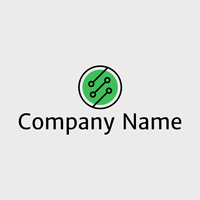 pins on green background logo - Technology