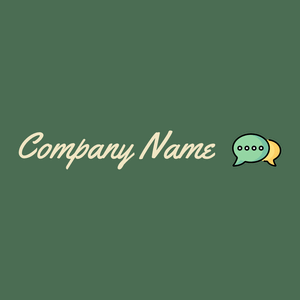 Chat logo on a Como background - Domaine des communications