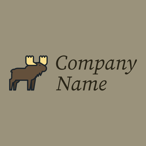 Moose on a Grey Olive background - Tiere & Haustiere