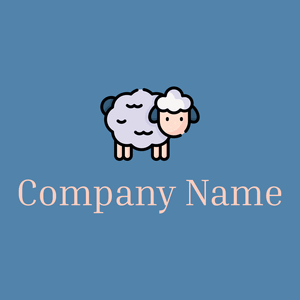 Sheep logo on a Air Force Blue background - Agricultura
