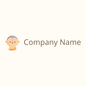 Monk logo on a Floral White background - Religión