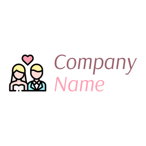 Couple logo on a White background - Abstrato