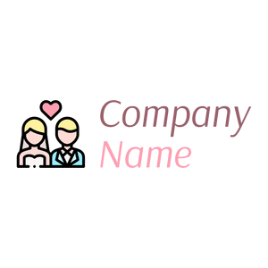 Couple logo on a White background - Abstrait