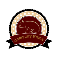 Hochwertiges Schweinehaucht-Logo - Landwirtschaft Logo
