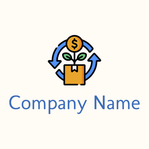 Sustainable logo on a Floral White background - Negócios & Consultoria