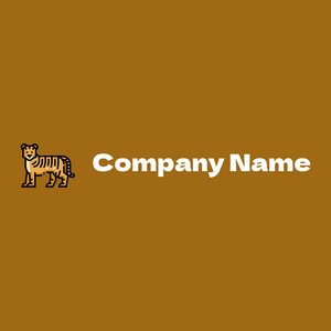 Tiger logo on a Golden Brown background - Tiere & Haustiere