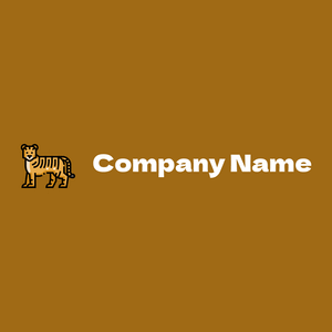 Tiger logo on a Golden Brown background - Animaux & Animaux de compagnie
