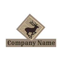 Logotipo con ciervo y cornamenta - Muebles de casa Logotipo
