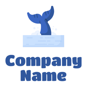 Whale logo on a White background - Dieren/huisdieren