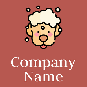 Pet grooming logo on a Chestnut background - Animais e Pets
