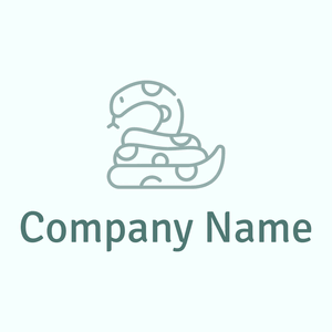 Snake logo on a Azure background - Tiere & Haustiere