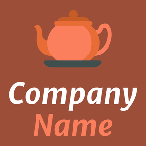Tea pot logo on a Cognac background - Essen & Trinken