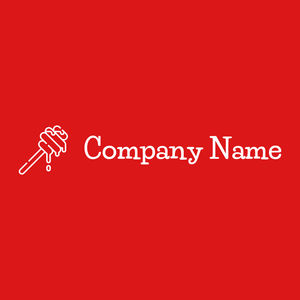 Honey dipper logo on a Fire Engine Red background - Nourriture & Boisson