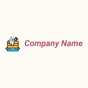Pancake logo on a Floral White background - Eten & Drinken