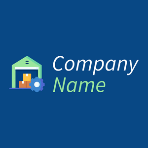 Inventory management logo on a Dark Cerulean background - Abstrait