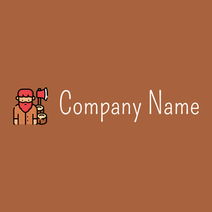 Lumberjack logo on a Tuscany background - Bouw & Gereedschap