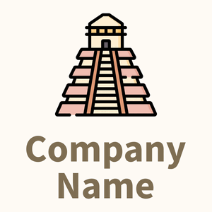 Aztec pyramid on a Floral White background - Viagens & Hotel