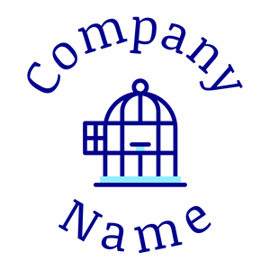 Bird cage logo on a White background - Abstracto