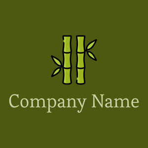 Bamboo logo on a Raw Umber background - Meio ambiente
