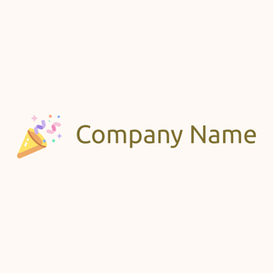 Confetti logo on a Seashell background - Abstrait