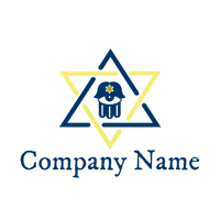 Logotipo de Hamsa y estrella de David - Religión Logotipo