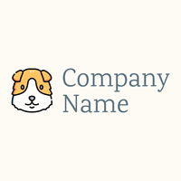 Guinea pig logo on a Floral White background - Tiere & Haustiere