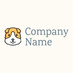 Guinea pig logo on a Floral White background - Animaux & Animaux de compagnie