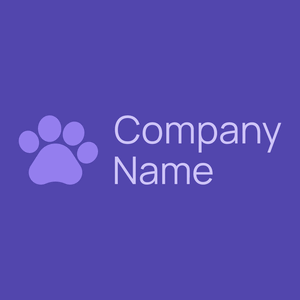 Pawprint logo on a Royal Purple background - Animais e Pets