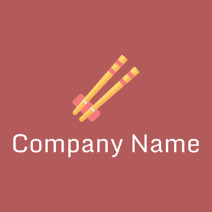 Illustration Chopsticks on a Blush background - Nourriture & Boisson