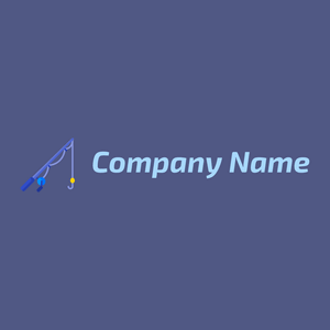 Fishing logo on a Chambray background - Spelletjes & Recreatie