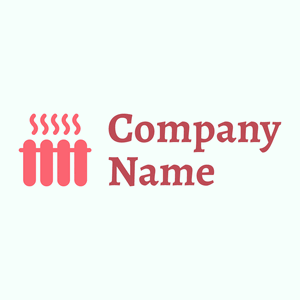 Heating logo on a Mint Cream background - Abstrakt