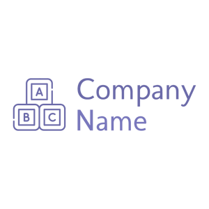 Abc block logo on a White background - Enfant & Garderie