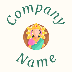 Lakshmi logo on a Floral White background - Religión