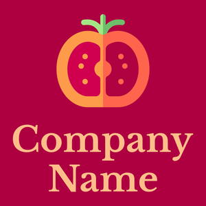 Tomato logo on a Eggplant background - Comida & Bebida