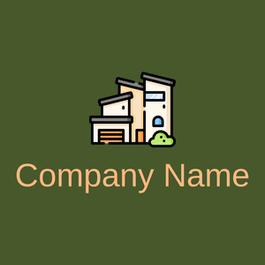 Modern house on a Clover background - Abstrait