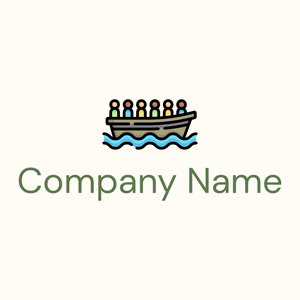 Boat logo on a Floral White background - Community & No profit
