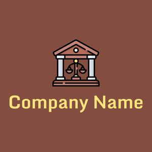Courthouse logo on a Ironstone background - Arquitetura