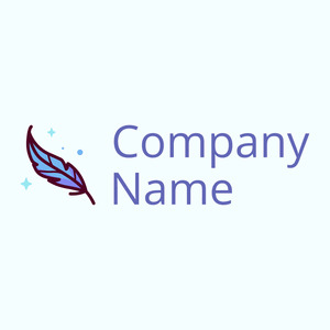 Feather logo on a Azure background - Abstrait
