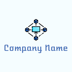 Blue Nodes logo on a Azure background - Negócios & Consultoria