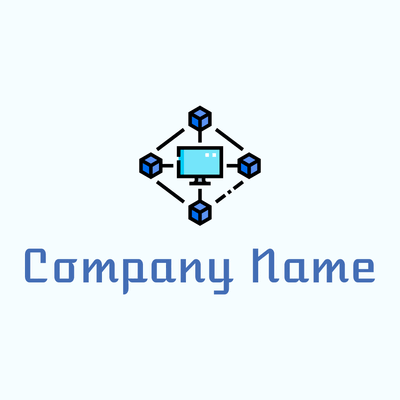 Blue Nodes logo on a Azure background - Web