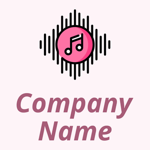 Music logo on a pink background - Entretenimento & Artes
