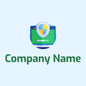 Antivirus logo on a Blue background - Internet