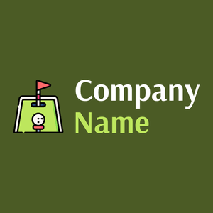 Mini golf logo on a Army green background - Games & Recreation