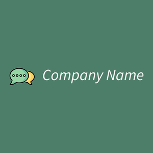 Chat logo on a Dark Green Copper background - Domaine des communications
