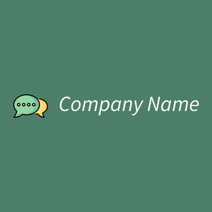 Chat logo on a Dark Green Copper background - Communicações